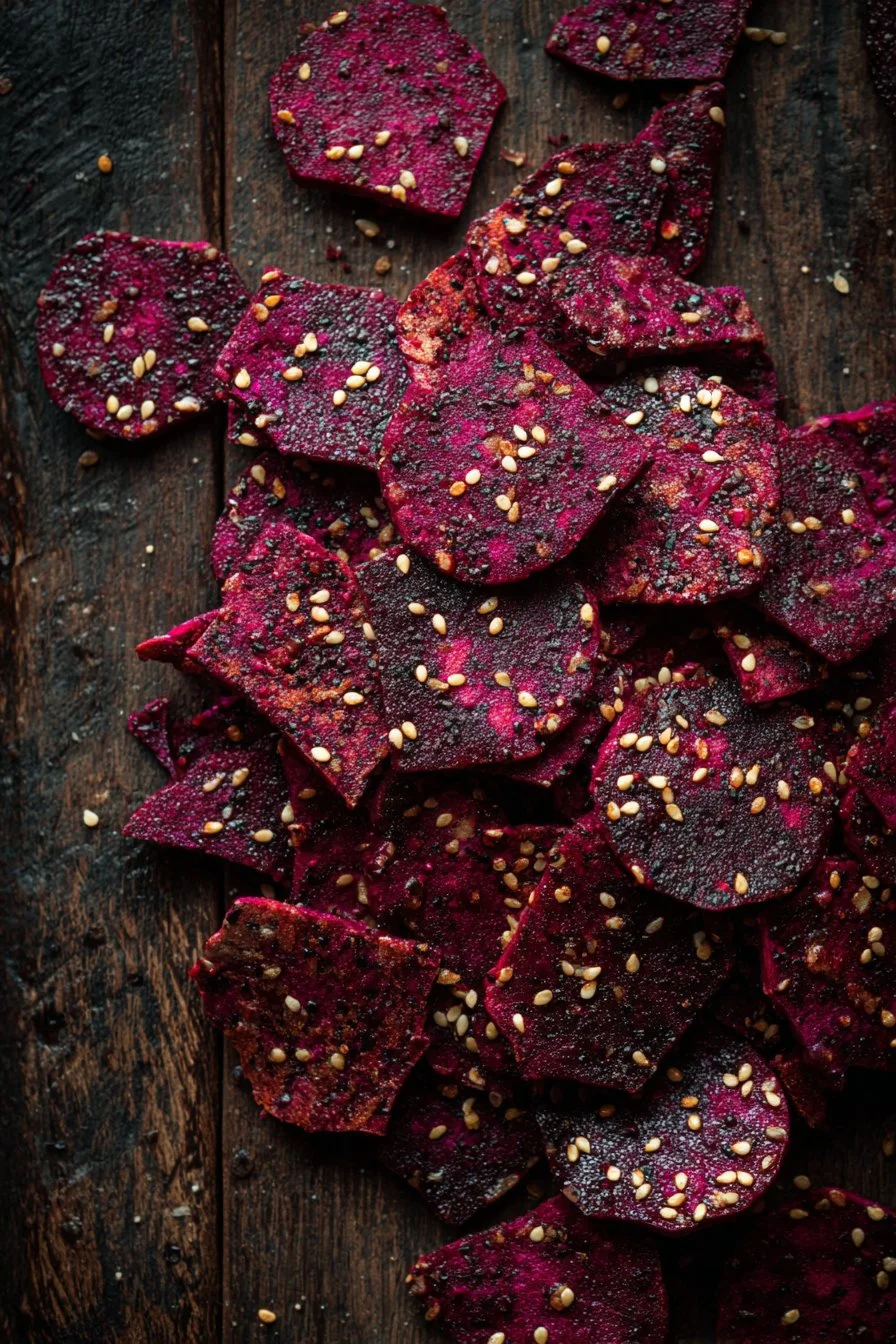 Crackers croustillants betterave et sésame