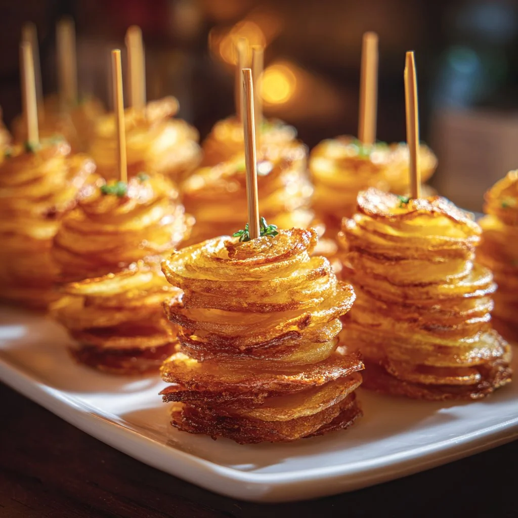 Pommes de terre croustillantes dorées et savoureuses prêtes à déguster.