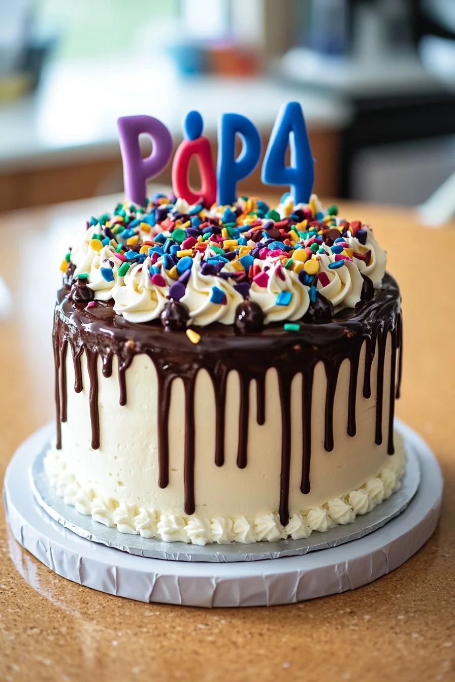 Gâteau d'anniversaire pour les 95 ans de mon père