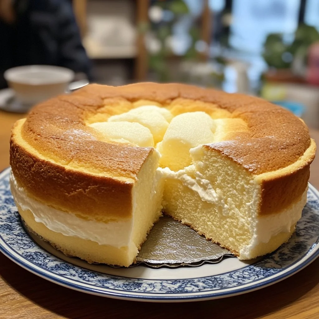 Gâteau Nuage Japonais léger et aérien, un dessert irrésistible à savourer.