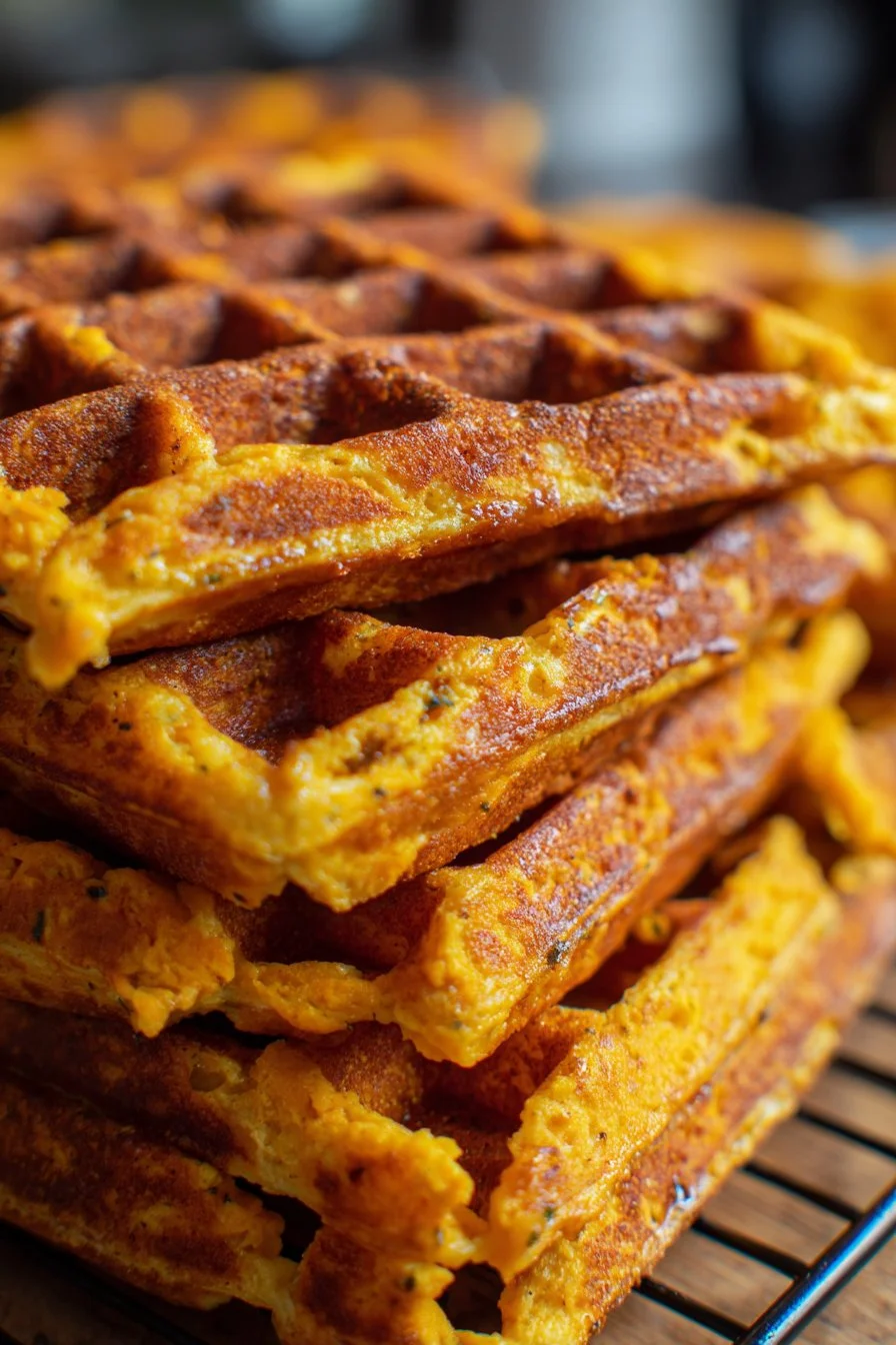 Gaufres salées à la patate douce