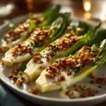 Gratin of endives with Roquefort and walnuts