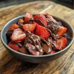 Gruau de chocolat aux fraises et yaourt