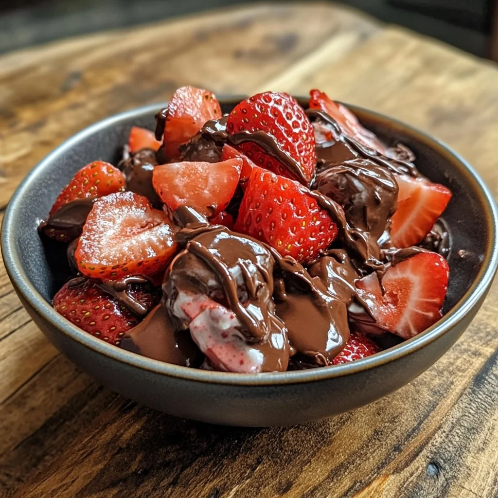 Gruau de chocolat aux fraises et yaourt, une recette saine et goûteuse.