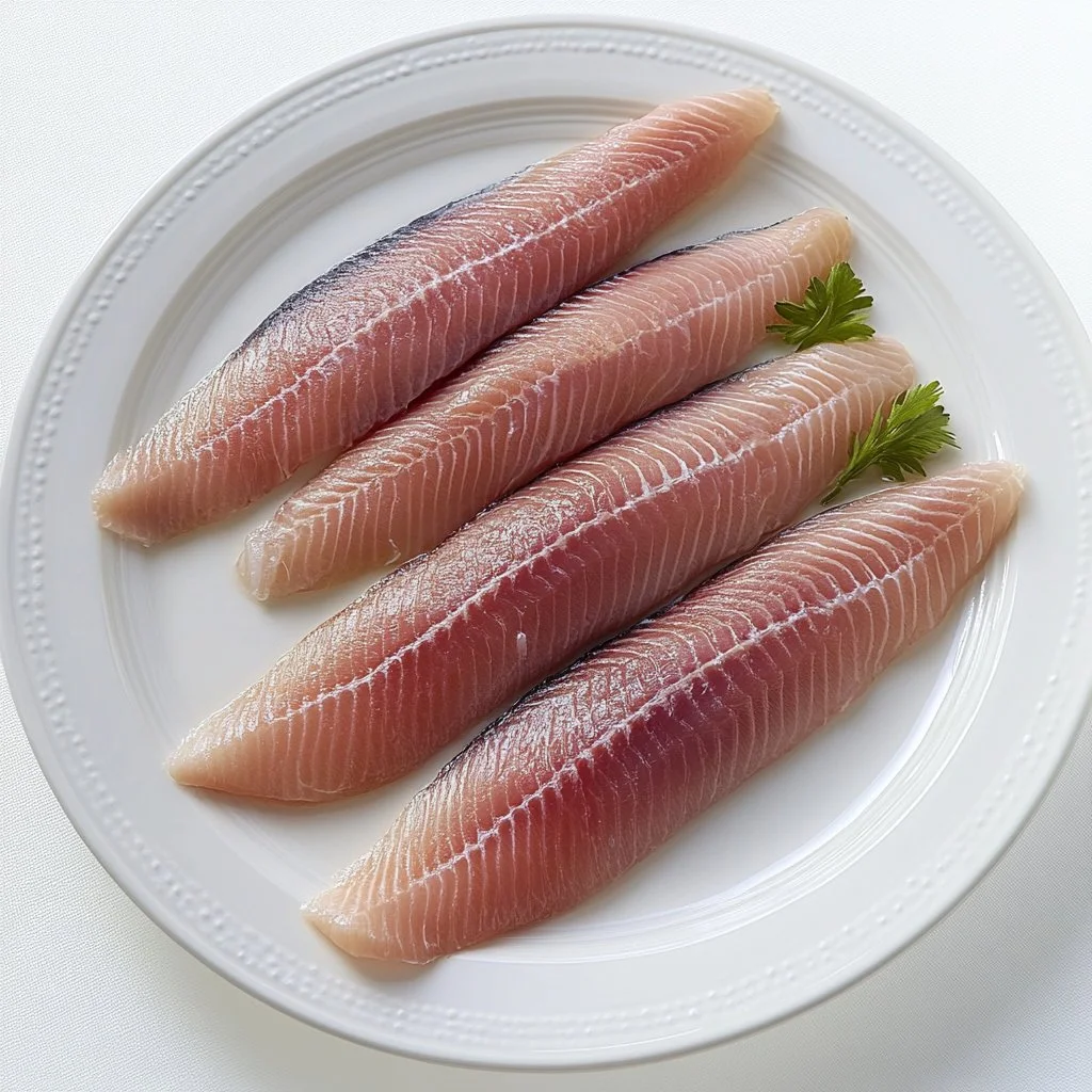 Sardines farcies à la niçoise présentées sur une assiette décorée.