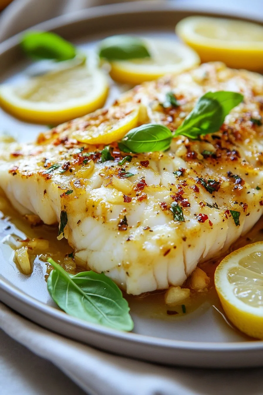 Mediterranean Gluten-Free Cod with Lemon and Garlic