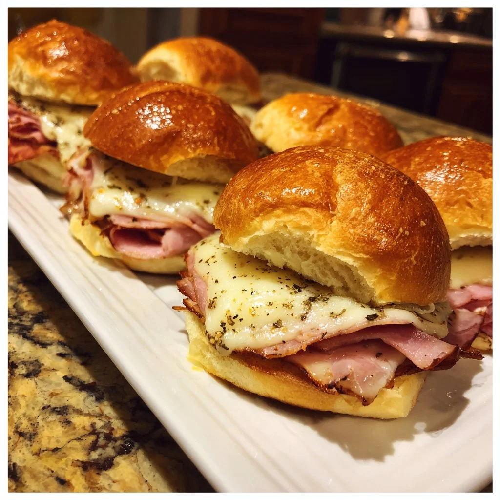 Mini-burgers au jambon et fromage Havarti, un délice apéritif