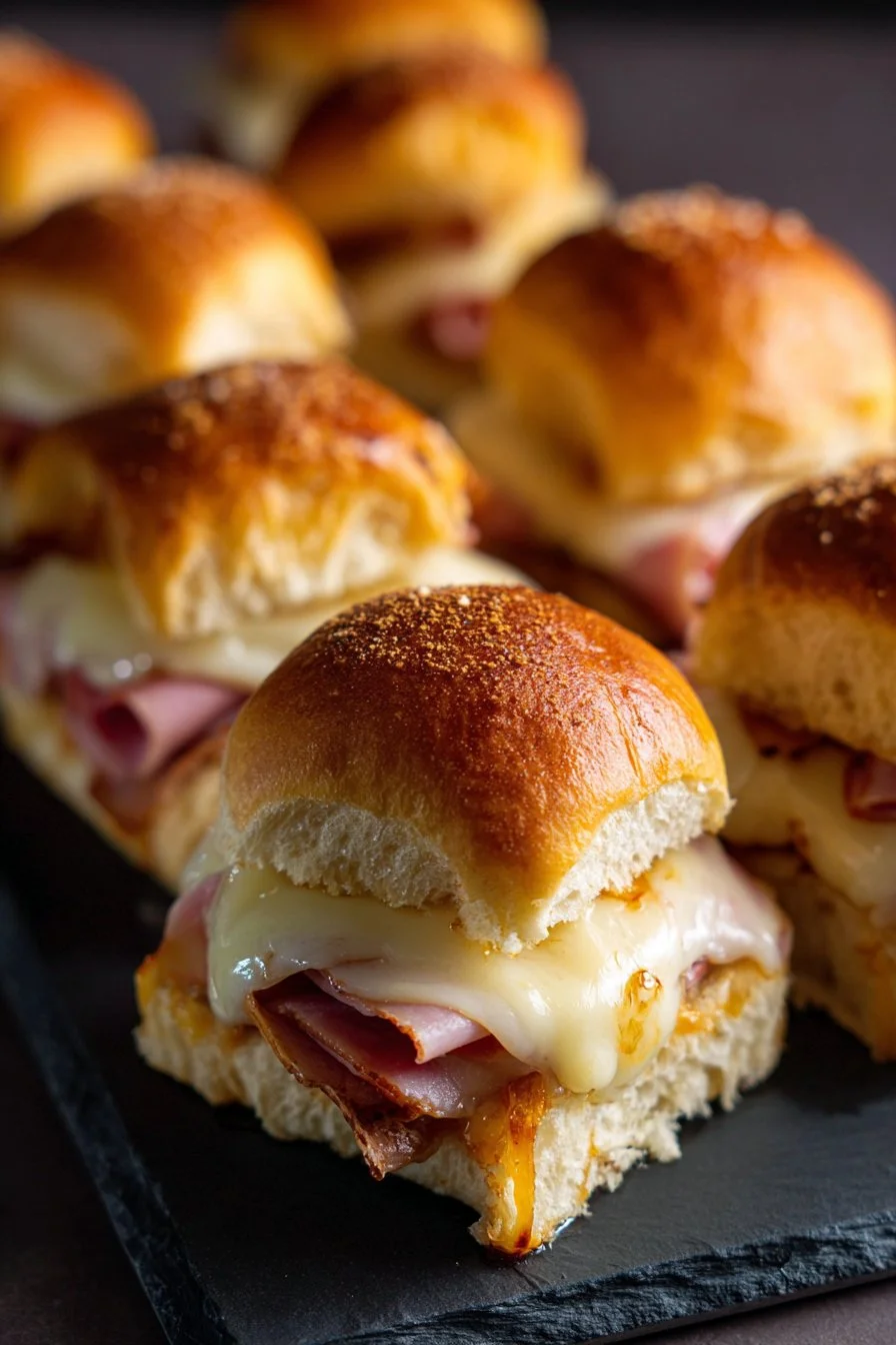 Mini-burgers au jambon et fromage Havarti