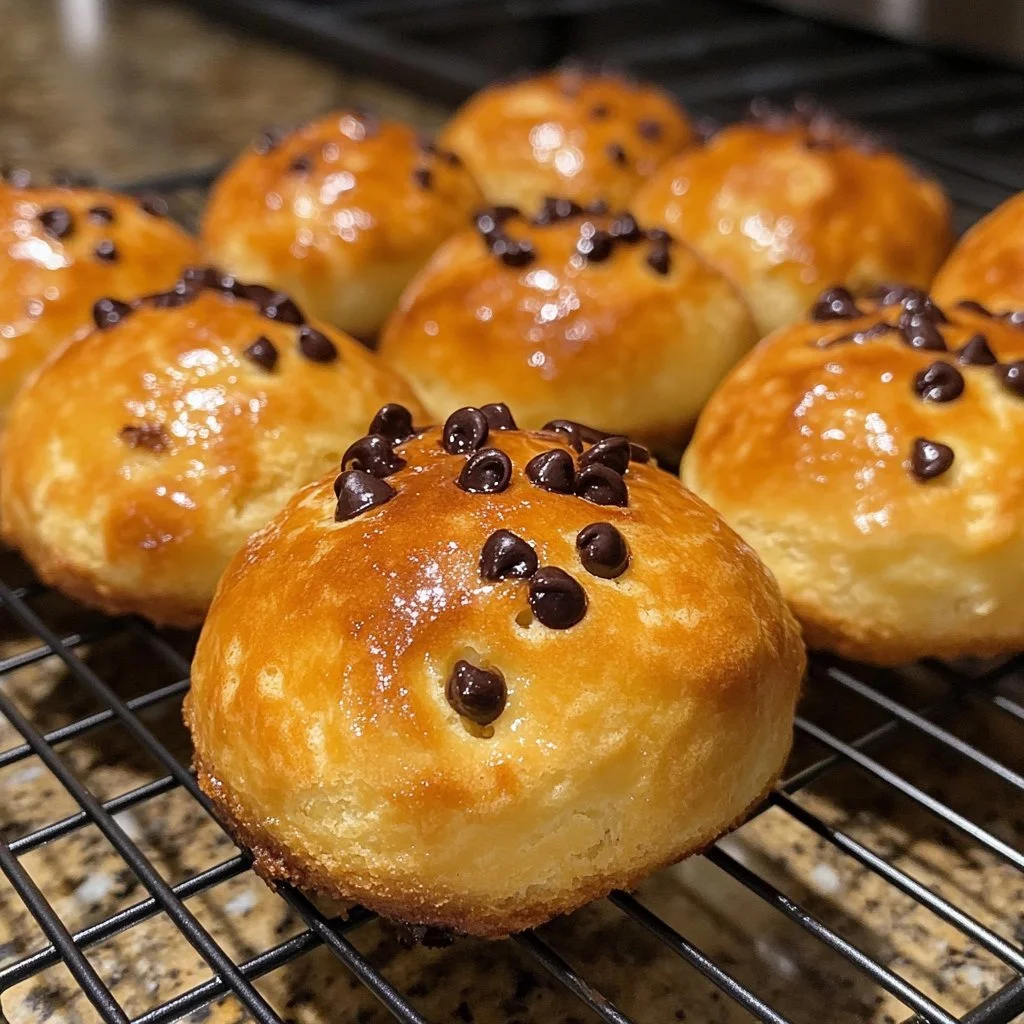 Mini galettes des rois aux pépites de chocolat prêtes à être dégustées.