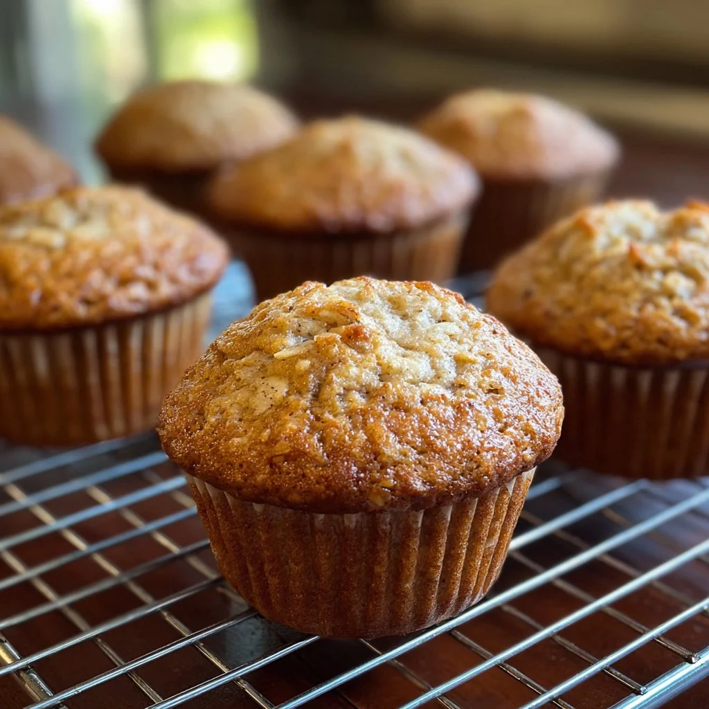 Muffins à la banane et à l'avoine, savoureux et sains