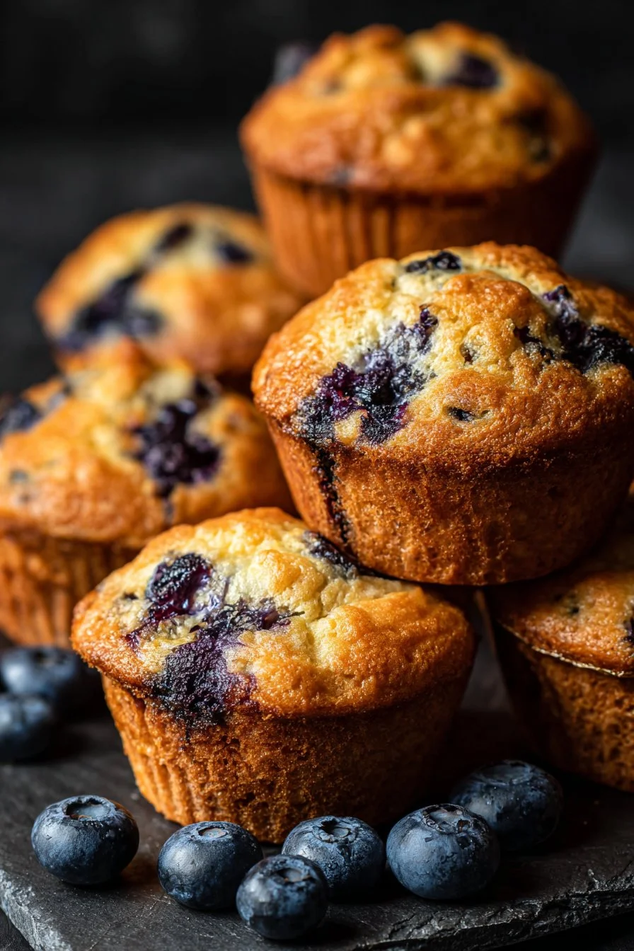 Muffins protéinés aux bleuets