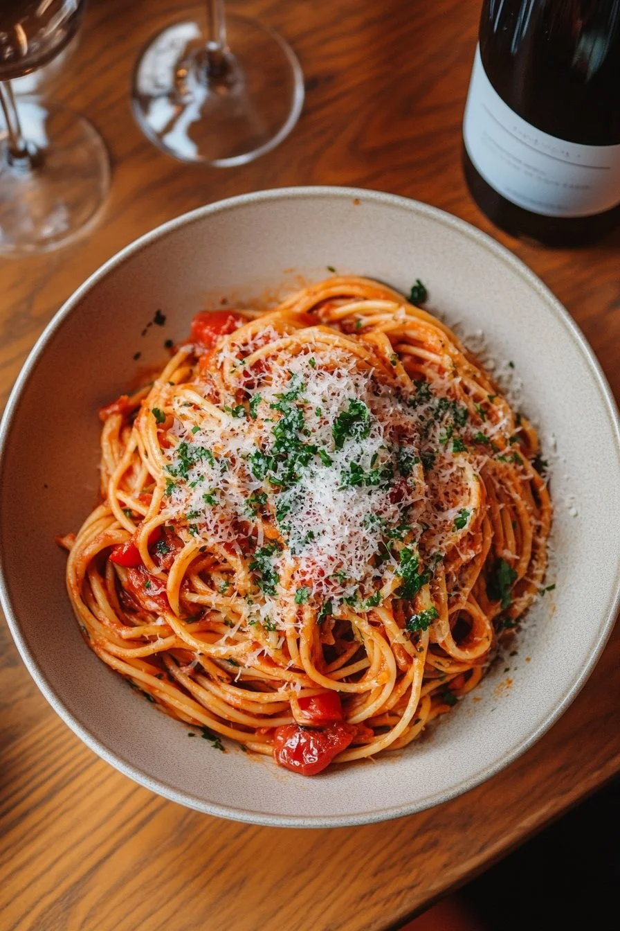 Pâtes crémeuses aux tomates rôties de Toscane