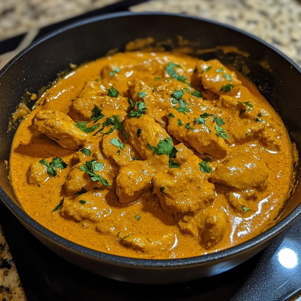 Plat de poulet au beurre fait maison, rapide et facile à préparer