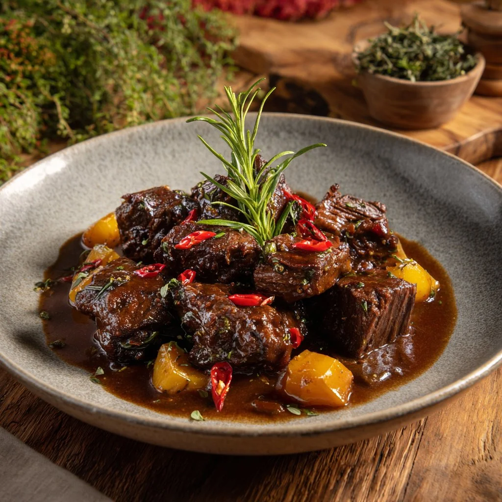 Rôti de boeuf à l'italienne, plat savoureux avec de la viande tendre et des épices