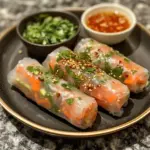 Rouleaux de nouilles en papier de riz à l'air fryer
