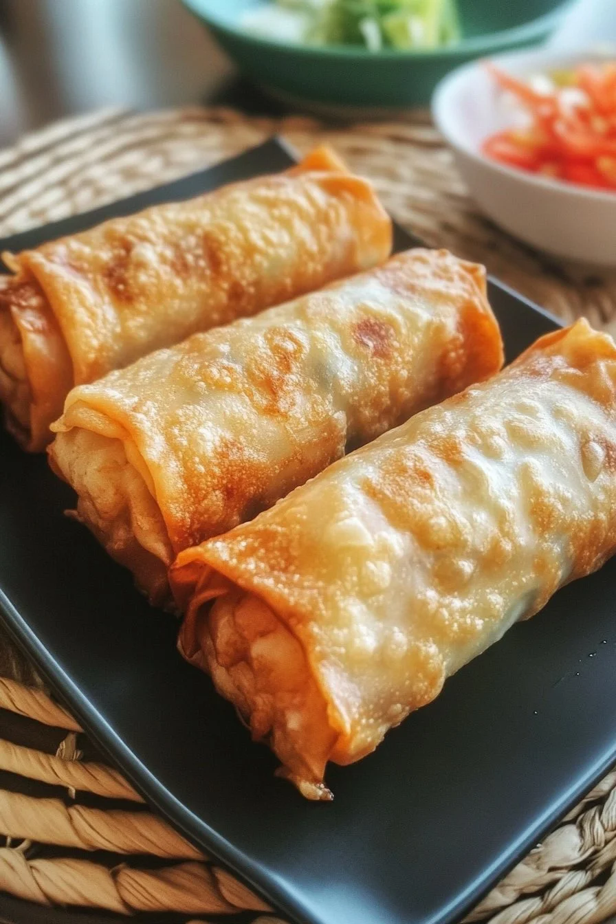 Rouleaux d'œufs aux crevettes et chou