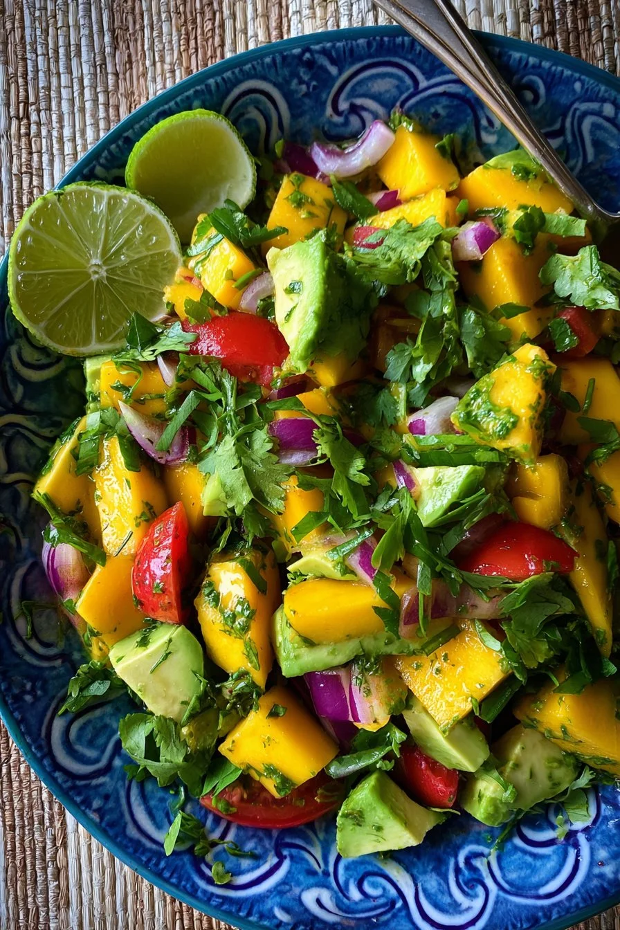 Salade d'avocat et de mangue