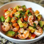 Salade de crevettes à la salsa d'avocat