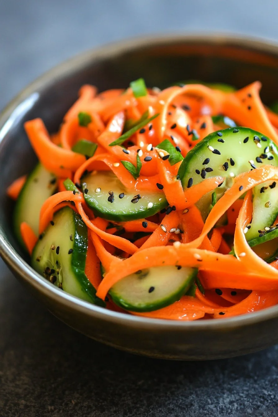 Salade de Rubans de Carottes et Concombres