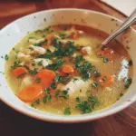 Soupe de poulet maison saine