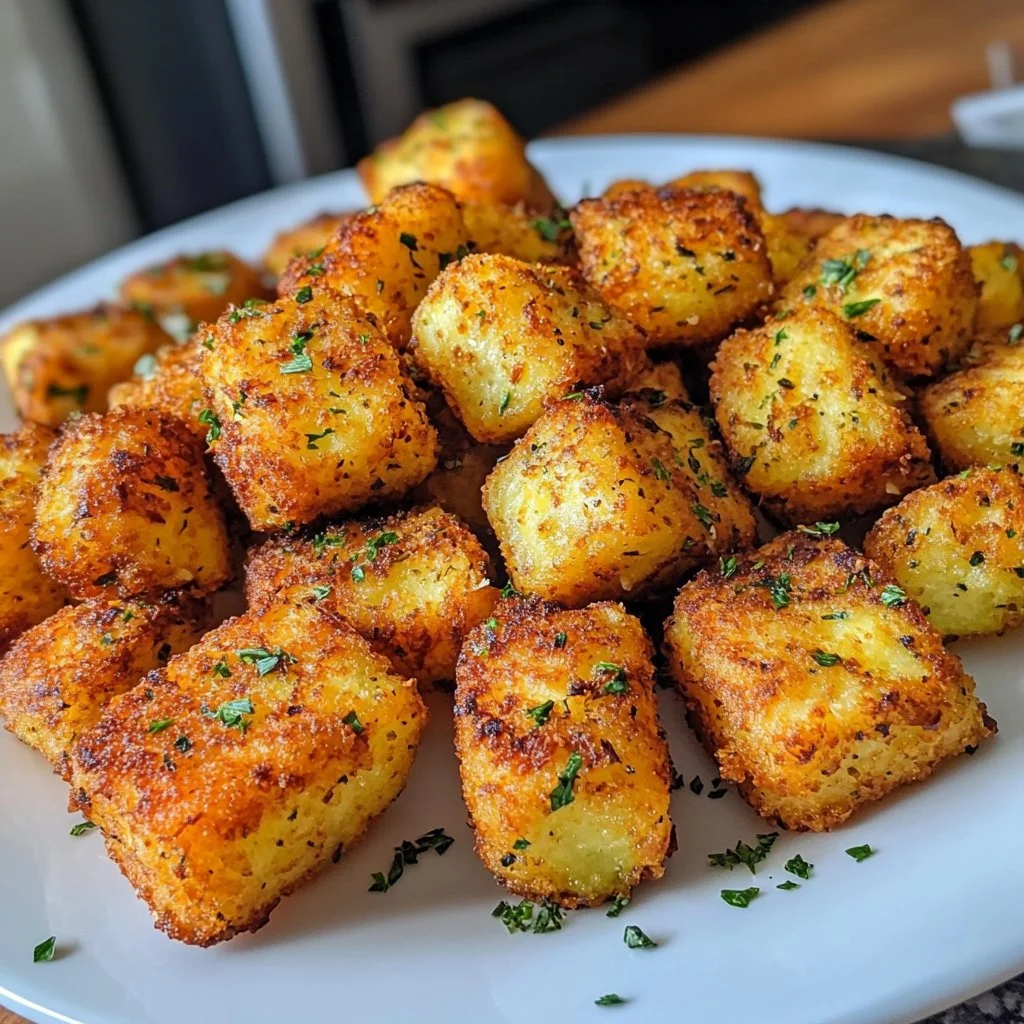 Tots de courgette croustillants préparés à la friteuse à air