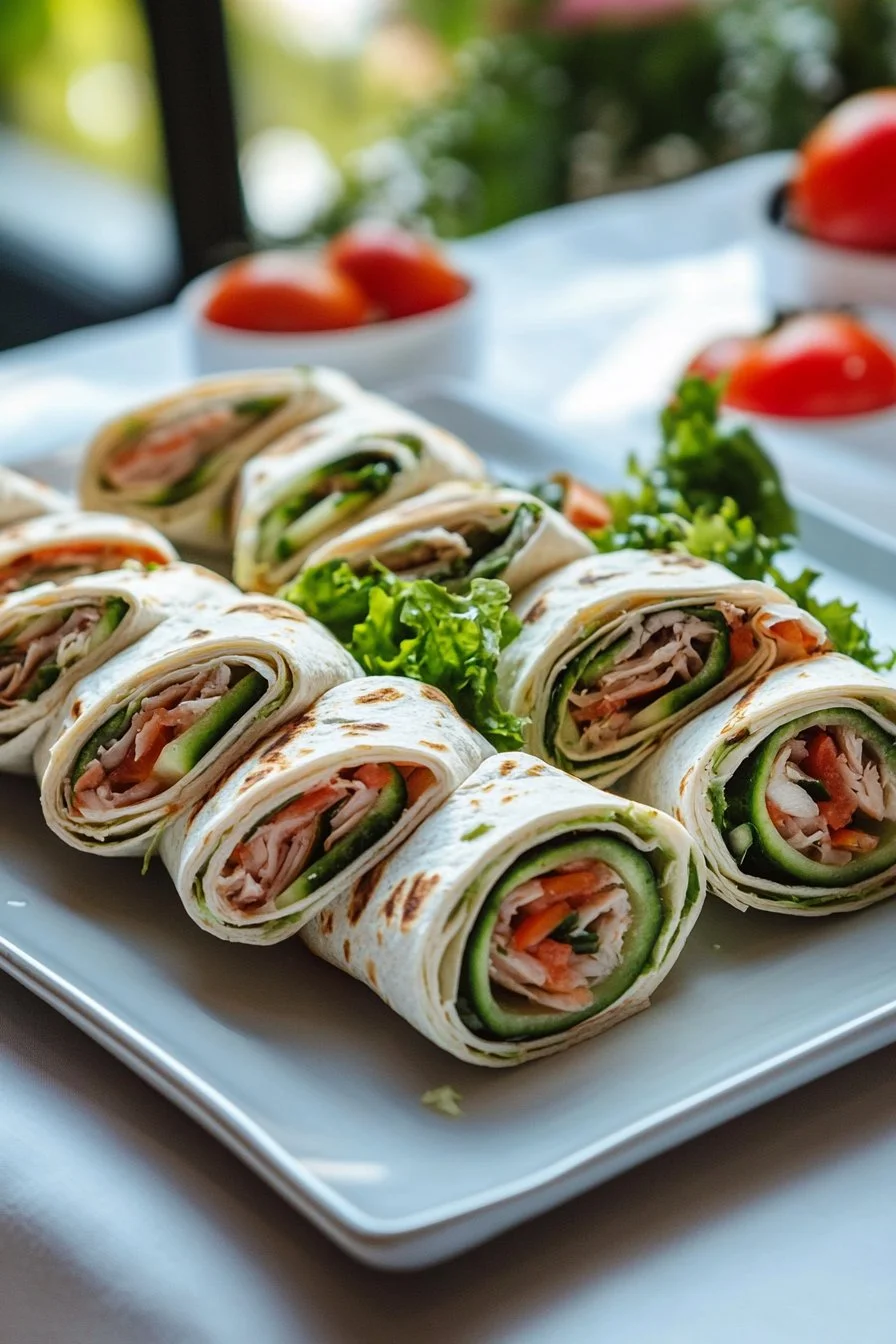 Wraps froids au thon, concombre et fromage frais
