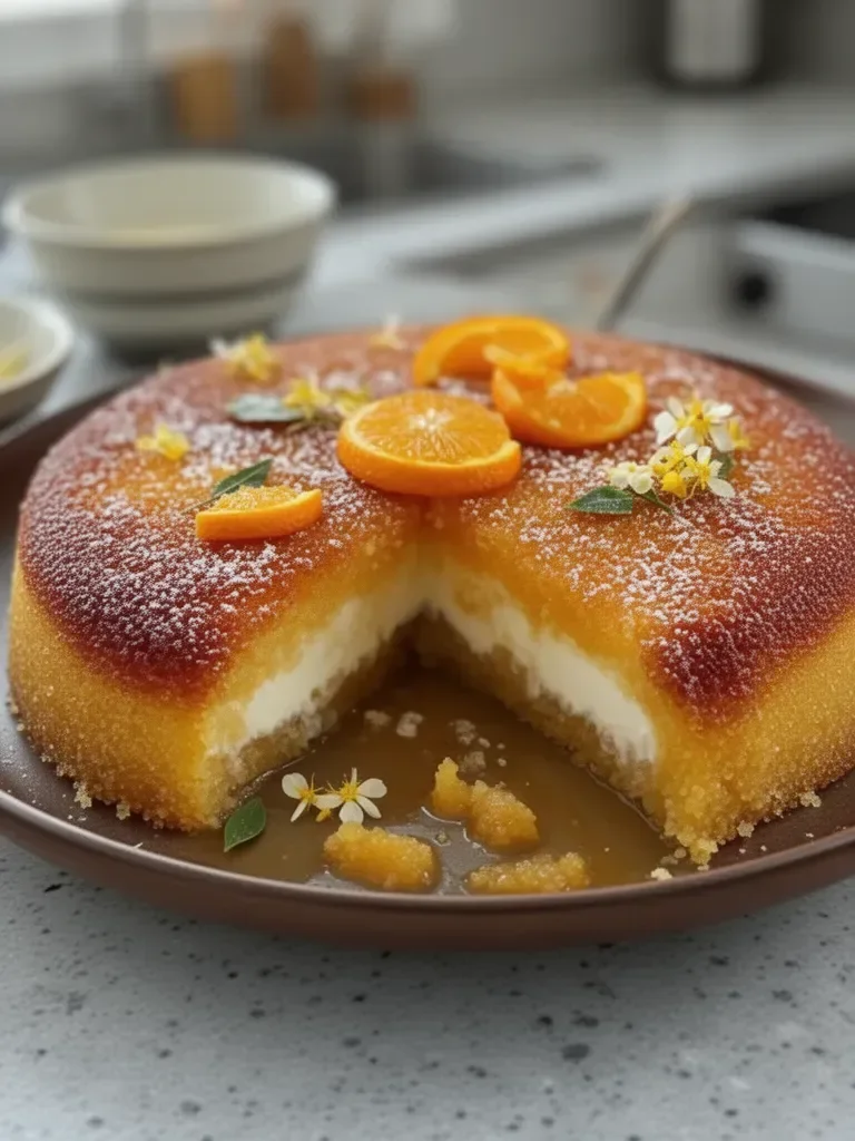 Basboussa au yaourt et fleur d'oranger
