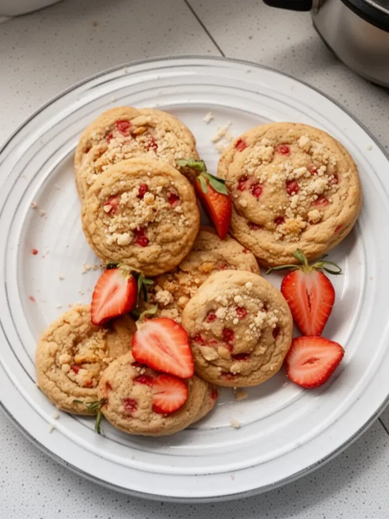 Biscuits à la fraise courte