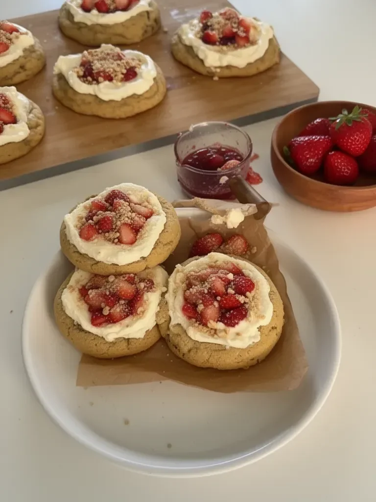 Biscuits au cheesecake à la fraise