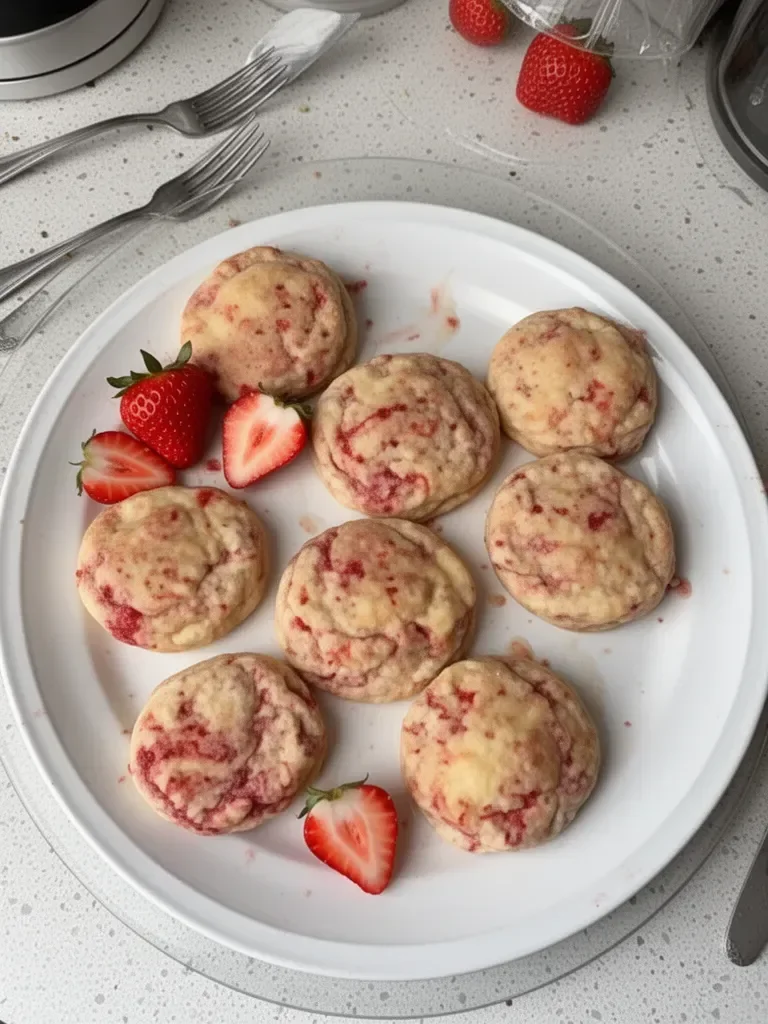 Biscuits au fromage à la crème et aux fraises 🍓❤️ (Beaux et Délicieux !)