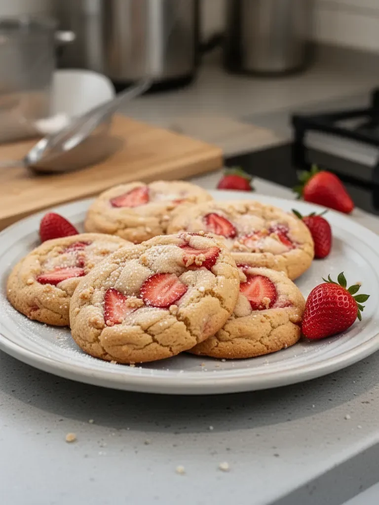 Biscuits au sucre aux fraises