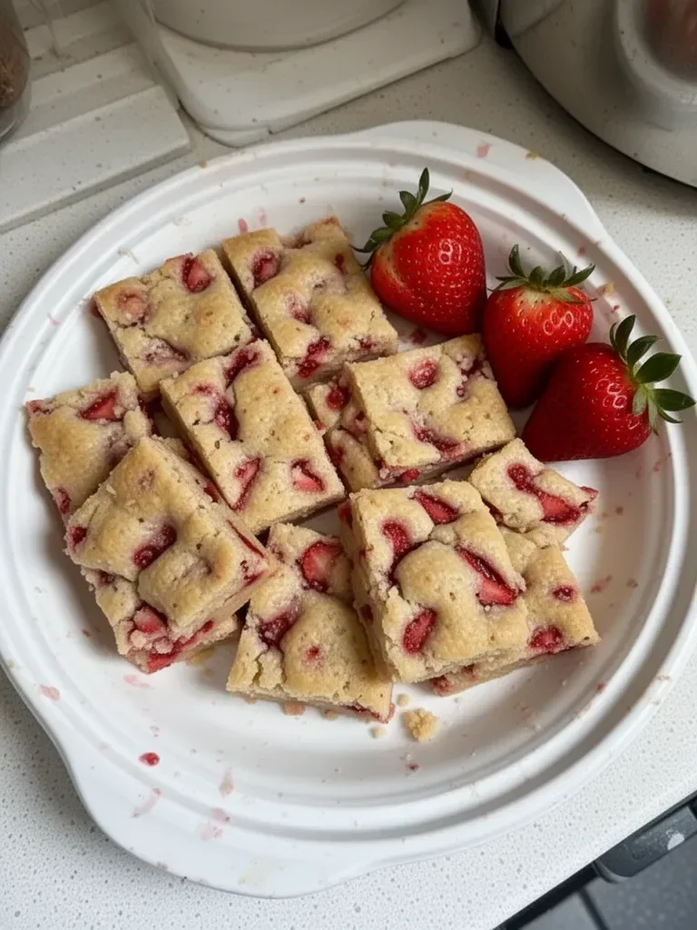 Blondies à la fraise {un bol}