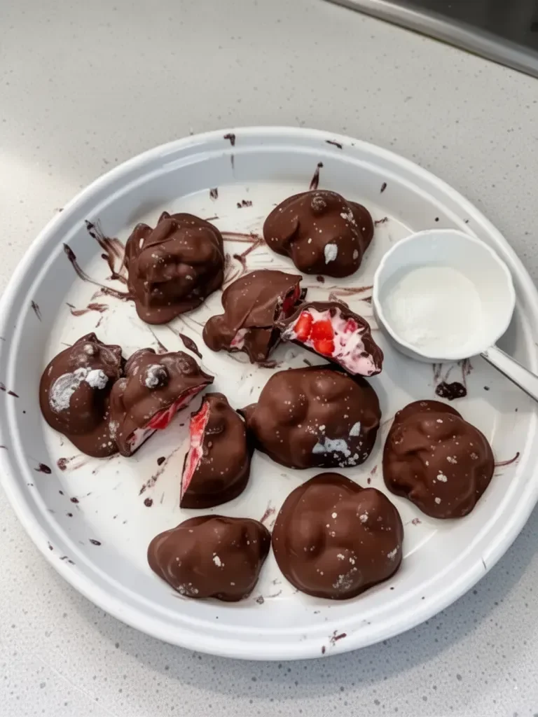 Bouchées de yaourt glacé au chocolat et à la fraise