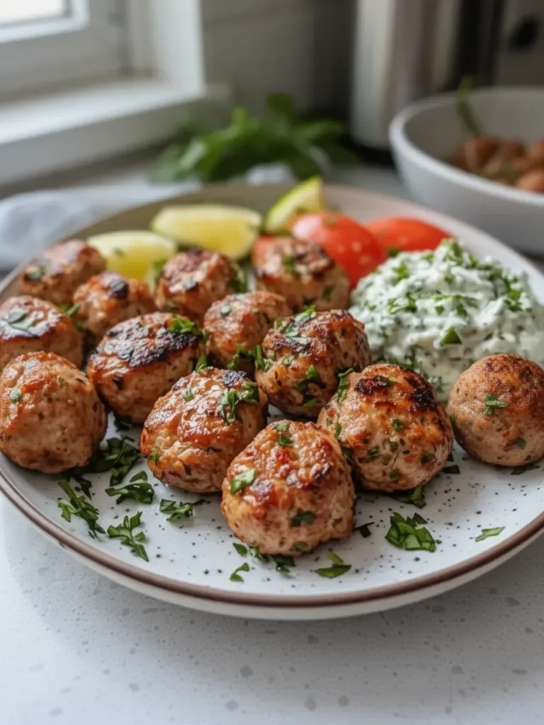 Boules de viande grecques avec Tzatziki