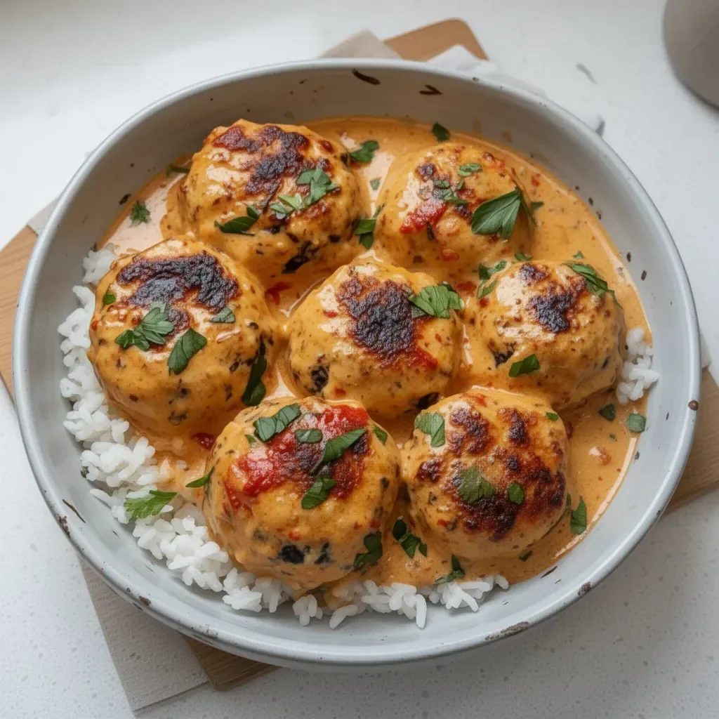 Boulettes de poulet au gingembre et sauce cacahuète, un plat savoureux