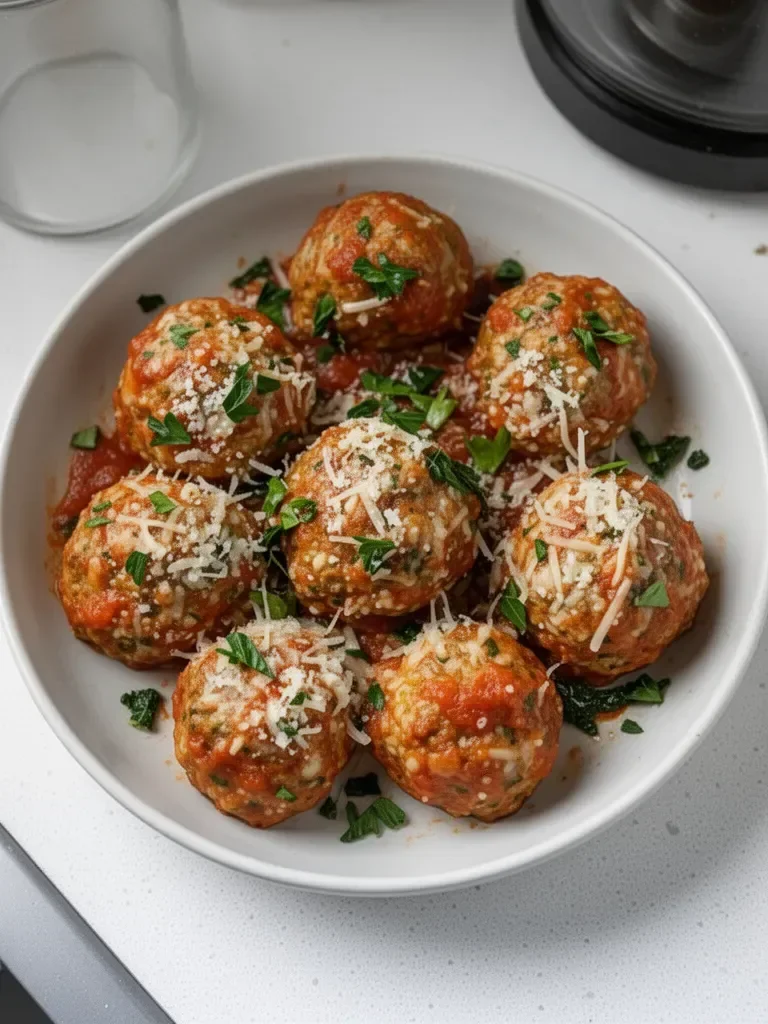 Boulettes de viande au dinde et chou frisé prêtes à être servies