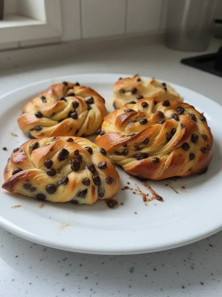 Brioches Roulées Crème Vanille & Pépites de Chocolat