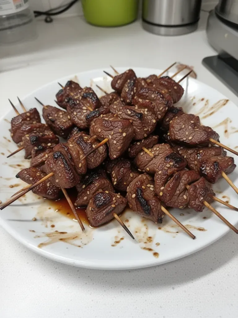 Brochettes de bœuf teriyaki au sésame