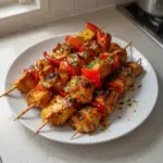 Brochettes de poulet marinées