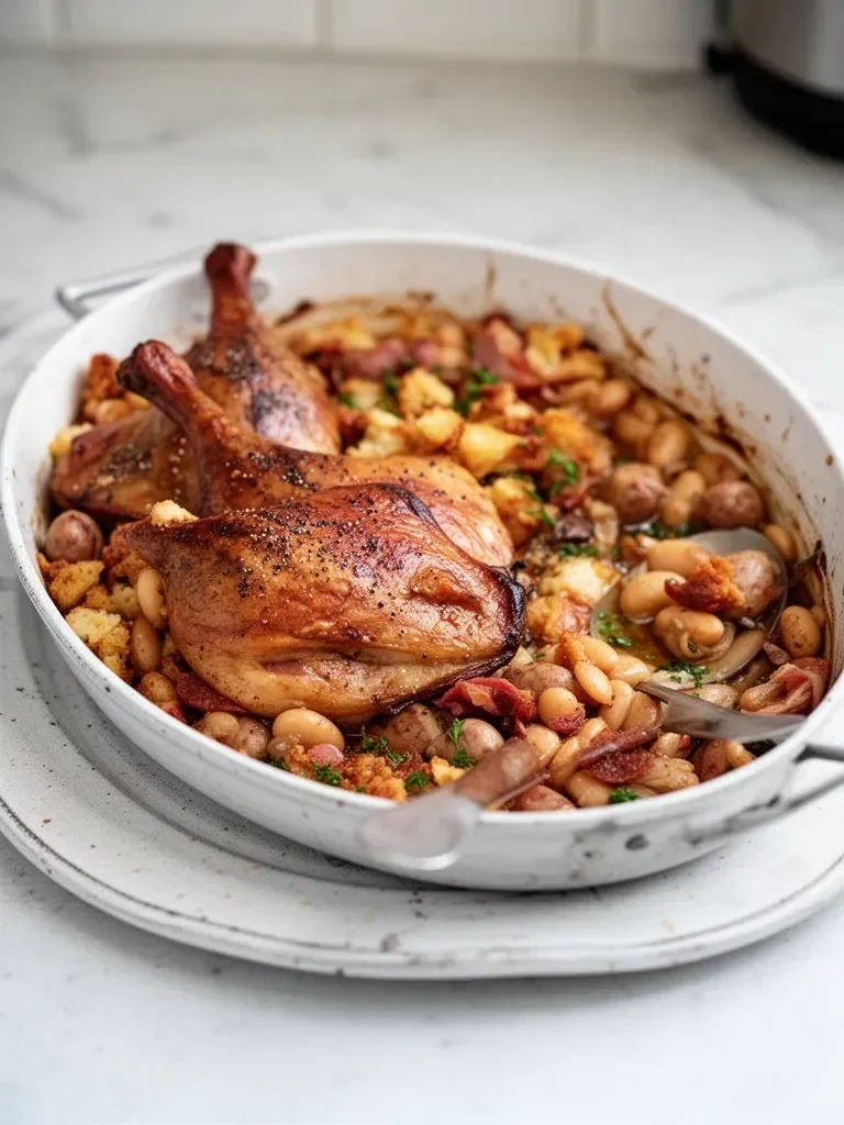 Cassoulet de canard et de saucisse facile