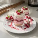 Charlotte à la mousse de framboises