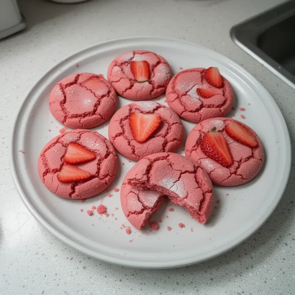 Cookies aux fraises délicieusement moelleux et sucrés