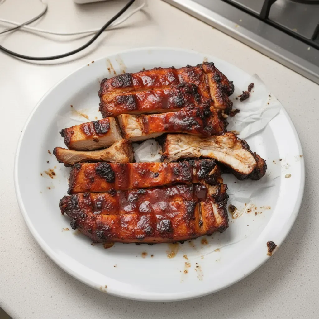 Côtes Levées Grillées prêtes à être servies, dorées et appétissantes
