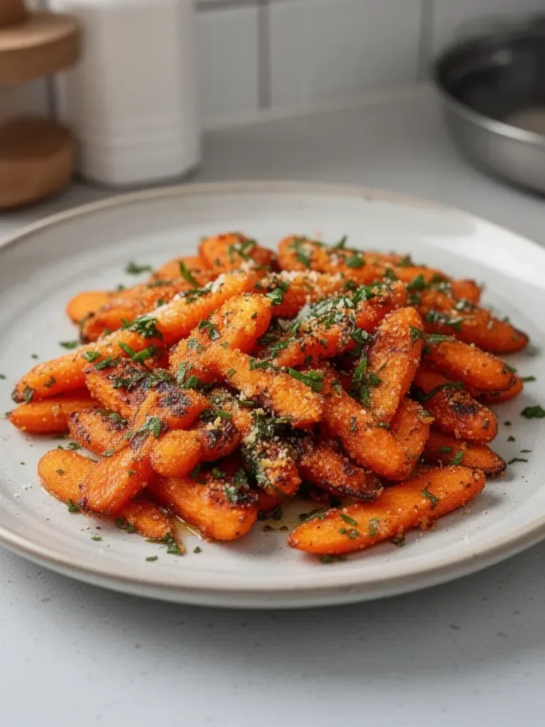 Crispy smashed carrots