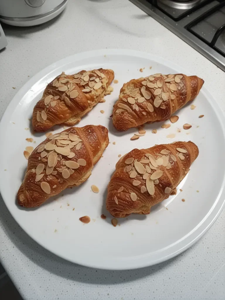 Recette de croissants aux amandes moelleux et dorés