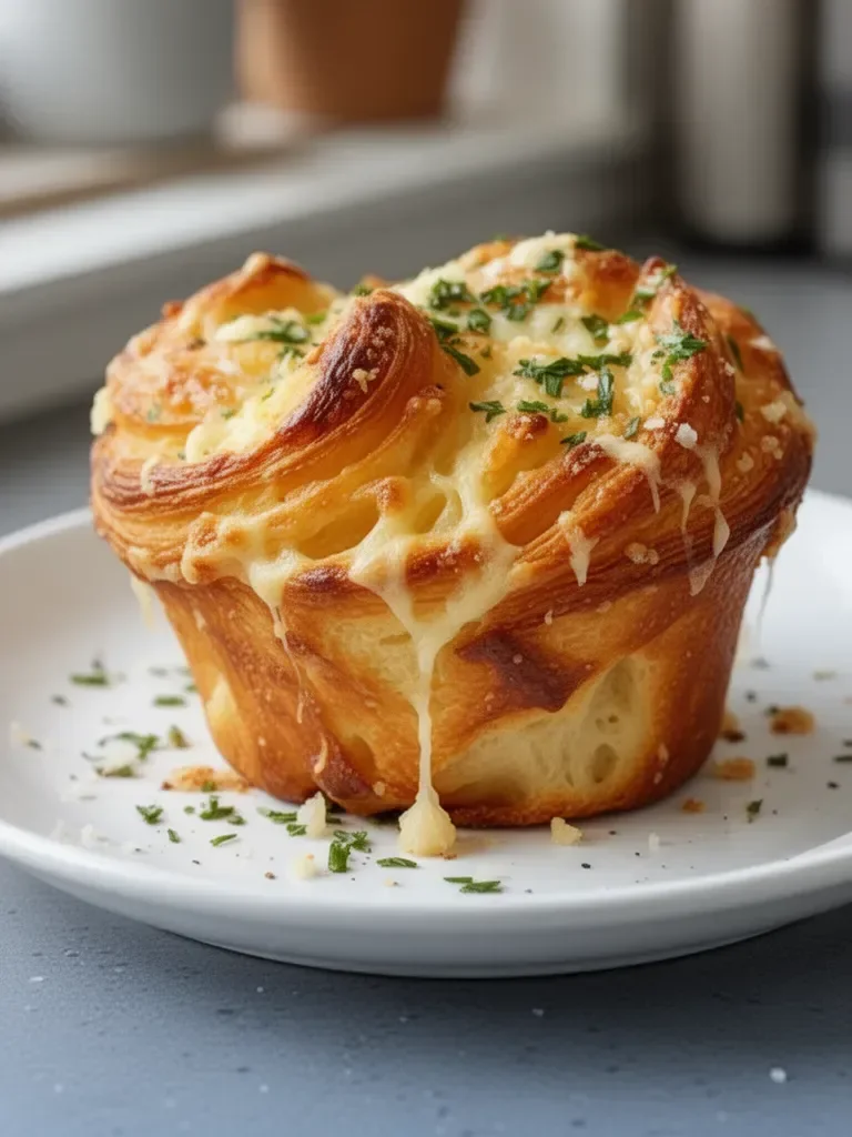 Cruffins au fromage et à l'ail