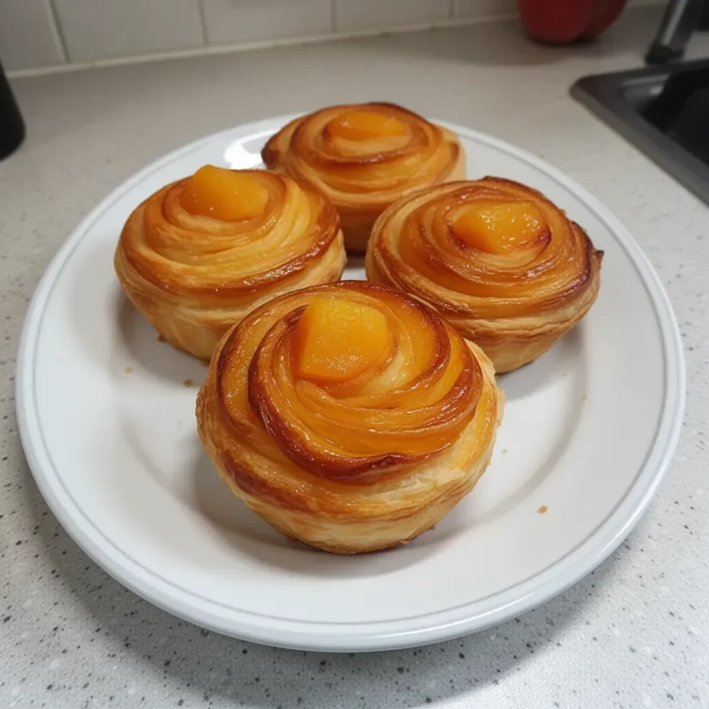 Cruffins Tart aux Pêches, un dessert envoûtant et fruité à déguster lors des fêtes