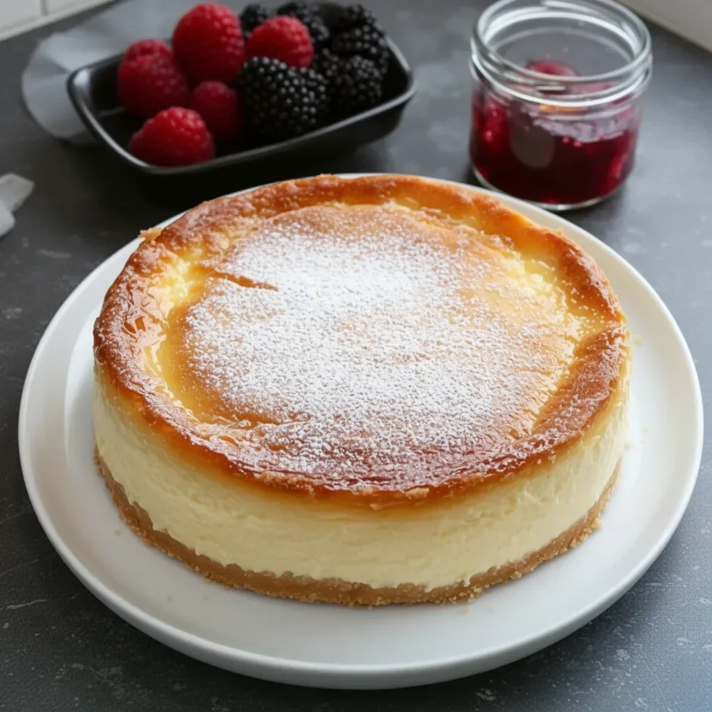 Gâteau au Fromage Blanc Léger servi en tranches sur une assiette