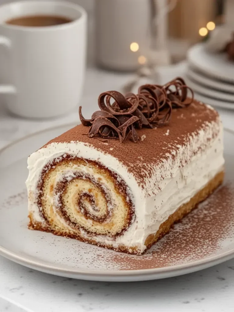 Gâteau Bûche de Noël Tiramisu Gourmet