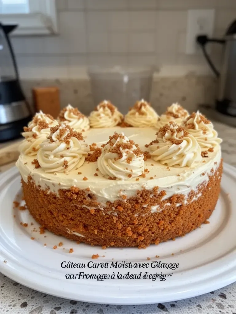 Gâteau Carotte Moist avec Glaçage au Fromage à la Crème
